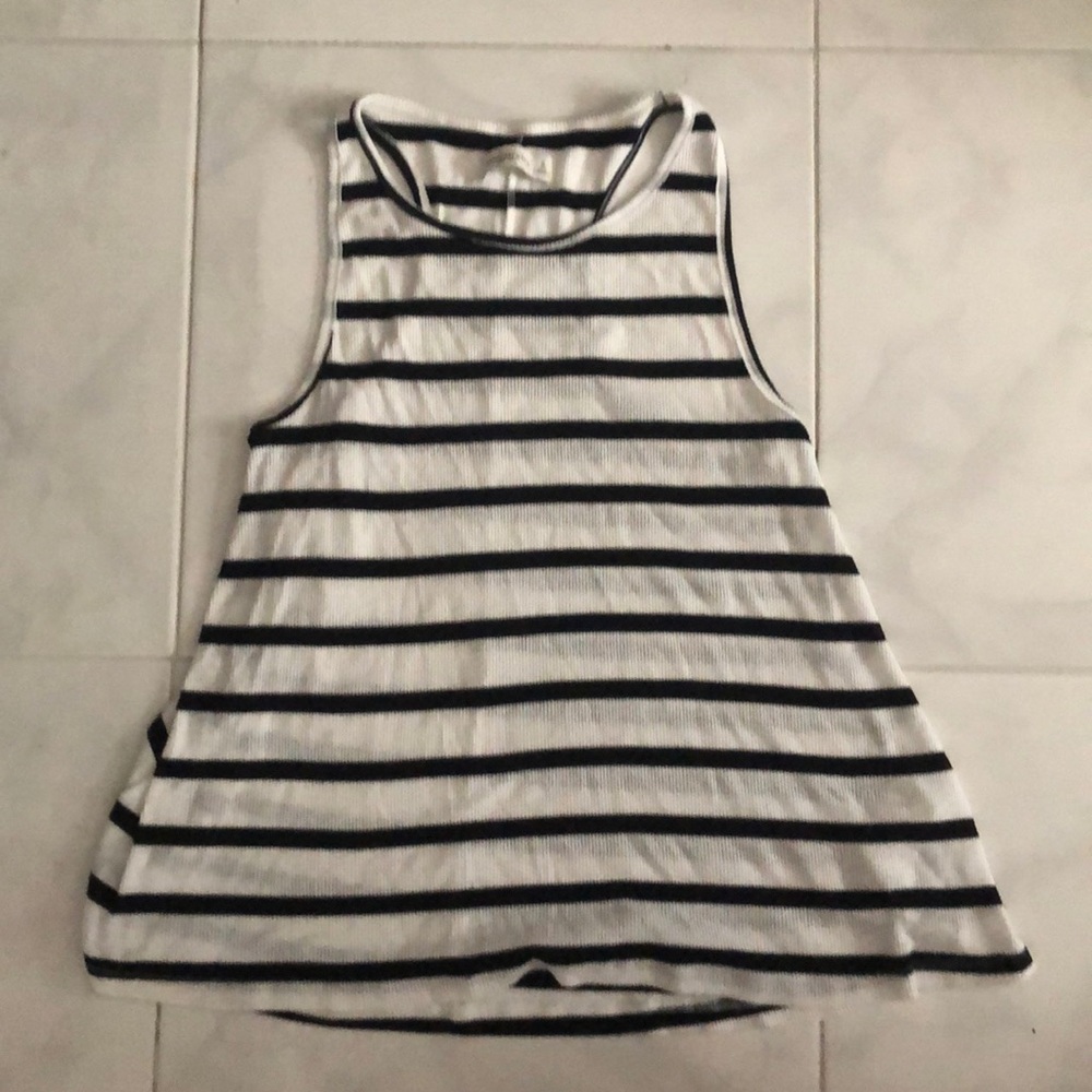 Abercrombie & Fitch Striped Ribbed Tank Top